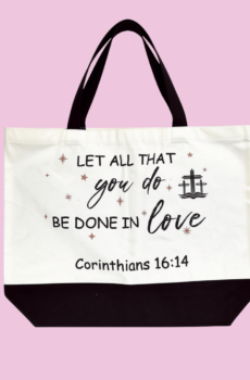 Large Scripture Canvas Tote
