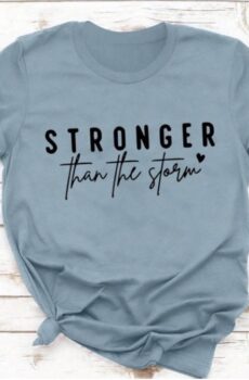 Stronger Than the Storm  Blue T-shirt (LARGE)